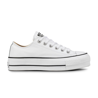 Converse Chuck Taylor CTAS Lift Clean Ox, Zapatillas para Mujer, Blanco Black/White 102, 41 EU