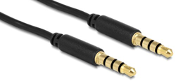 Delock 83438 - 3.5mm - 3.5mm - 5 m - Black Cable Stereo 3.5 mm 4 pin plug > características