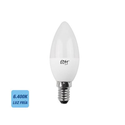 Bombilla LED vela E14 7w 650lm 6.400k EDM características