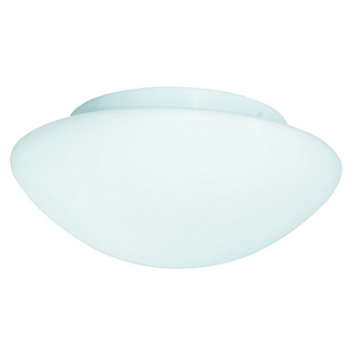 SEARCHLIGHT 1910-28 - WHITE GLASS FLUSH FITTING (28CM)