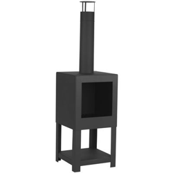 Chimenea exterior Esschert Design, sitio para leña Negro FF410 precio