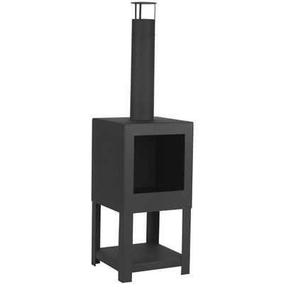 Chimenea exterior Esschert Design, sitio para leña Negro FF410