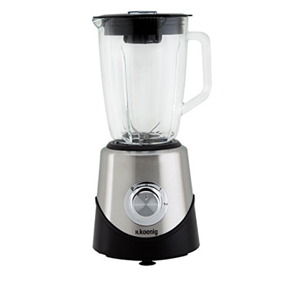 H.Koenig MX15 - Batidora de vaso, 500 W, 1,5 l, color negro y gris