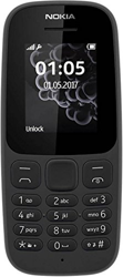 Nokia 105 (2017) - Black (Unlocked) Cellular Phone (Dual SIM) en oferta