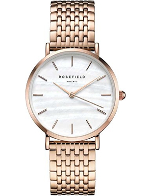 Orologio Rosefield Donna UEWR-U20 Al quarzo Analogico Solo tempo Ottone Oro rosa