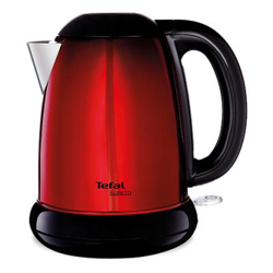 Tefal KI1605 - Tetera eléctrica (1,7 L, Negro, Rojo, Acero inoxidable, 2400 W) en oferta