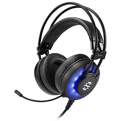 Sharkoon SGH2 - Auriculares Gaming con Cable, Estéreo, Micrófono, Negro/Azul