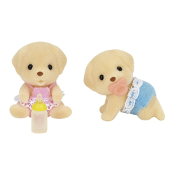 Juguetes - Sylvanian Families - Labrador Amarillo Gemelos - Epoch en oferta