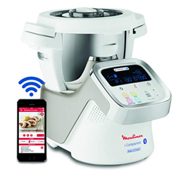 Moulinex i-Companion HF900110 - Robot de cocina Bluetooth 13 programas y 6 accesorios capacidad 6 personas, incluye cuchilla picadora, batidor, mezcla precio