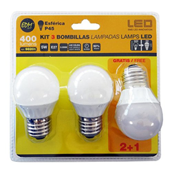 BOMBILLA LED 5 W KIT DE 3 BOMBILLAS E-27 en oferta