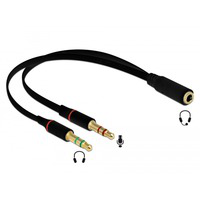 65967 cable de audio 0,2 m 3,5mm 2 x 3,5mm Negro, Adaptador características