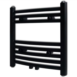 Radiador toallero de baño curvo negro 480 x mm en oferta