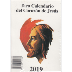 Taco Calendario con soporte pared del Corazón de Jesús 2019 en oferta