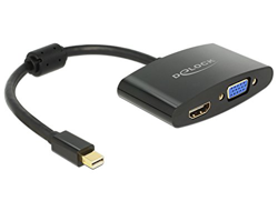 65553 adaptador de cable mini Displayport HDMI-A, VGA Negro características