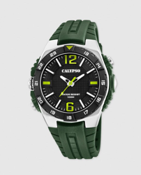 Calypso - Reloj De Hombre Street Style K5778/2 De Caucho Verde en oferta