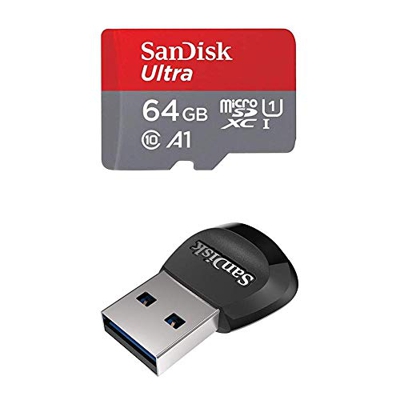 SanDisk 64GB 100MB/s Ultra A1 Tarjeta de Memoria Micro SD con Adaptador SD - SDSQUAR-64G