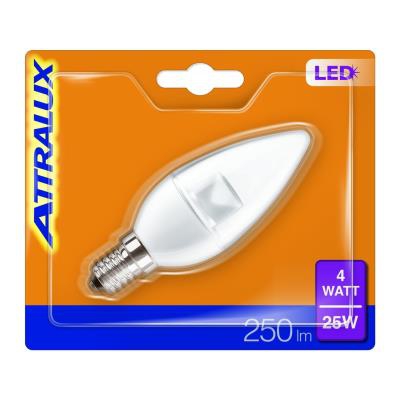 Attralux 929001116701 - Bombilla led Vela, Casquillo E14, Equivalente a 25 w, luz Blanca Cálida