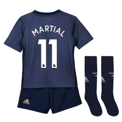 Tercera equipación en tamaño mini del Manchester United 2018-19 dorsal Martial 11 en oferta