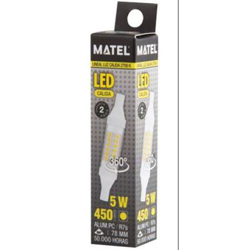 Bombilla LED lineal 78mm r7s 5 watios 360º calida características