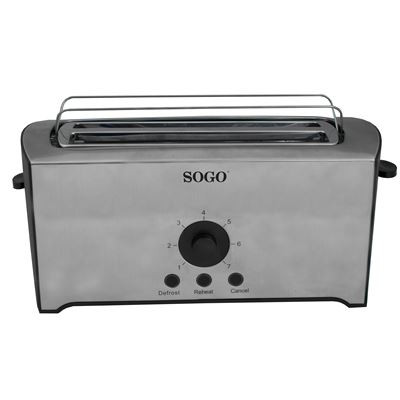 Tostadora inox Sogo, 2 ranuras largas