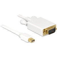 mini Displayport > VGA 15 pin male 1m mini Displayport 20pin VGA 15pin Blanco, Cable