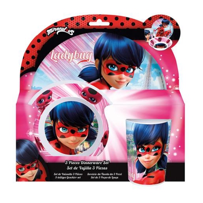 Ladybug - Set Melamina 3 Piezas