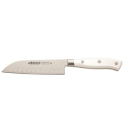 Cuchillo Santoku Arcos Riviera Blanc 233224 de Acero Nitrum, con Mango de Polioximetileno y hoja de 14 cm en estuche características