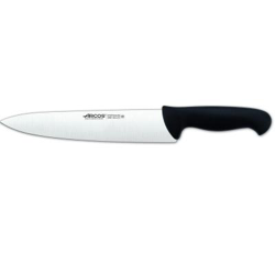 Cuchillo de cocinero Arcos Colour - Prof  292225 de acero inoxidable y mango ergonómico - Negro características