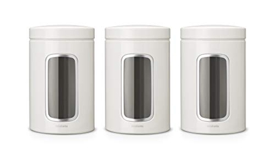 Tarros con ventana Brabantia 1,4 L Blanco Kit