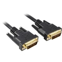 2m DVI-D to DVI-D (24+1) cable DVI Negro