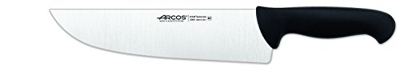 Cuchillo de carnicero Arcos Colour - Prof  296025 de acero inoxidable y mango ergonómico - Negro