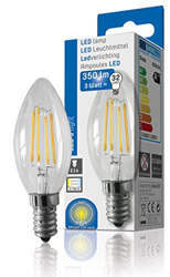 Shada Bombilla de filamento LED, 3 W de POTENCIA , forma C35, base E14, clase A++ precio