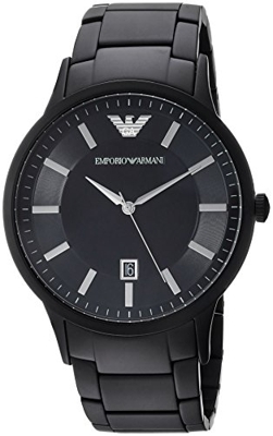 NEW EMPORIO ARMANI AR11079 MENS BLACK WATCH - 2 YEARS WARRANTY - CERTIFICATE