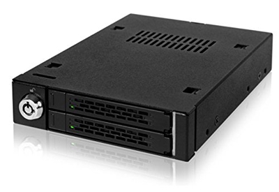 Icy Dock MB992SK-B Wechselrahmen SATA BLACK - 2x2.5" SATA I/II/III SSD/HDD