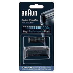 Braun 10B Pack de Recambio para Afeitadora Eléctrica Hombre Series 1/Freecontrol/CruZer con Láminas de Recambio y Portacuchillas, Negro características