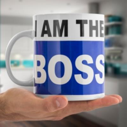 Taza XL I am the Boss en oferta