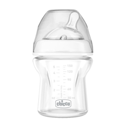 Chicco - Biberón De Vidrio Anticólicos Tetina Silicona NaturalFeeling Flujo Normal (150 Ml.) +0 M. Transparente precio