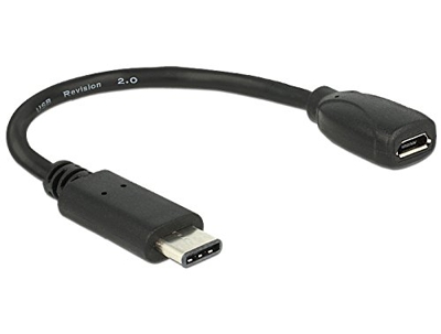 65578 cable USB 0,15 m 2.0 USB C Micro-USB B Negro, Adaptador