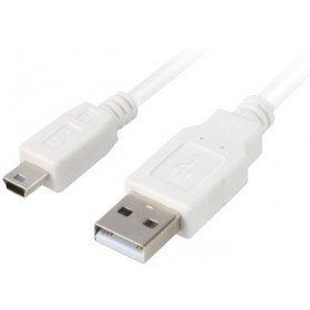 1.5m, Mini-USB2.0-B/USB2.0-A cable USB 1,5 m 2.0 USB A Mini-USB B Blanco