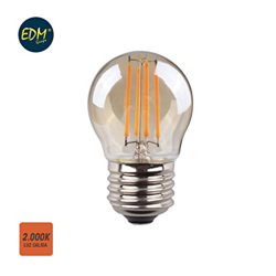 Bombilla esférica filamento LED cristal vintage 4,5w E27 2.000k EDM precio