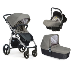 Casualplay - Coche De Paseo Trío Match 3 Loop Aluminio + Silla De Auto Portabebé Baby 0 + Capazo Cot Jet Beige características