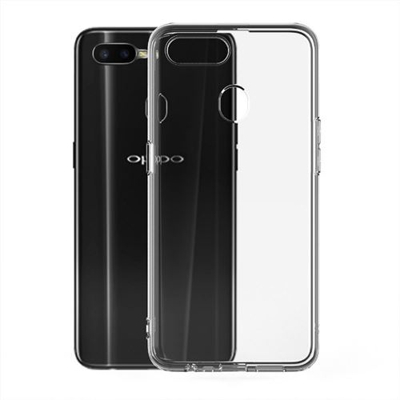 Funda Muvit Cristal Soft Transparente + Protector de pantalla Cristal templado Marco negro para OPPO AX7