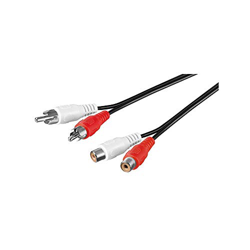 Cable de audio estereo 2x RCA macho - 2x RCA hembra 5 M Negro - G en oferta