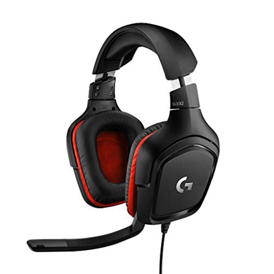 G332 Binaural Diadema Negro, Rojo, Auriculares con micrófono