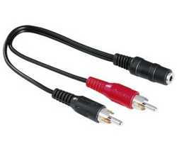 Adaptador para cable Hama 0.1m 2 x RCA - 3.5mm m/f precio