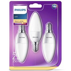 Bombillas de vela LED Philips 3 unidades 25 W 929001157470 características