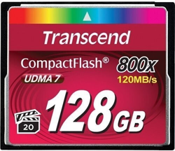 Transcend CompactFlash 128GB 800X (TS128GCF800) características