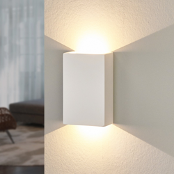 LED Lámpara de pared 'Fabiola' (Moderno) en Blanco hecho de Cerámica, Arcilla, Yeso e.o. para Salón & Comedor (2 llamas, A+) de LAMPENWELT | aplique L características