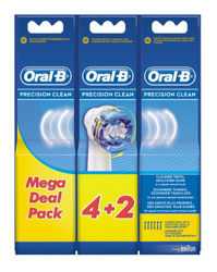 6 x Braun Oral-B Precision Clean Toothbrush Heads características