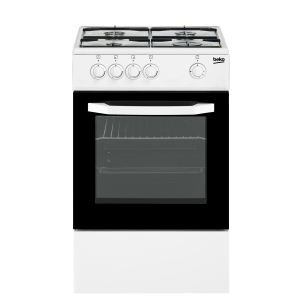 Cocina gas natural Beko CSG42010DWN 4 fuegos blanco